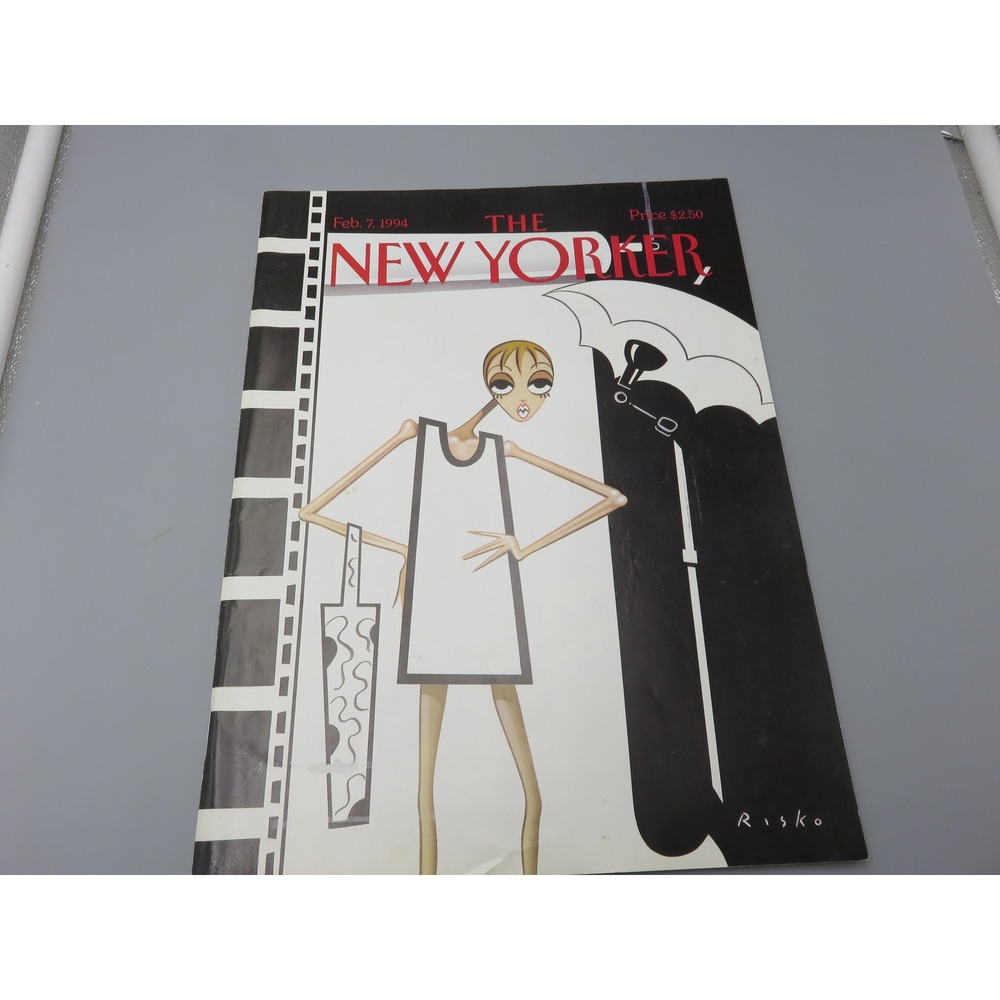 The New Yorker Magazine February 7 1994 Robert Risko Cover Saab 900S Ad Vintage